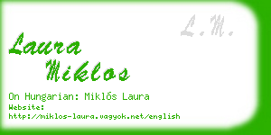 laura miklos business card